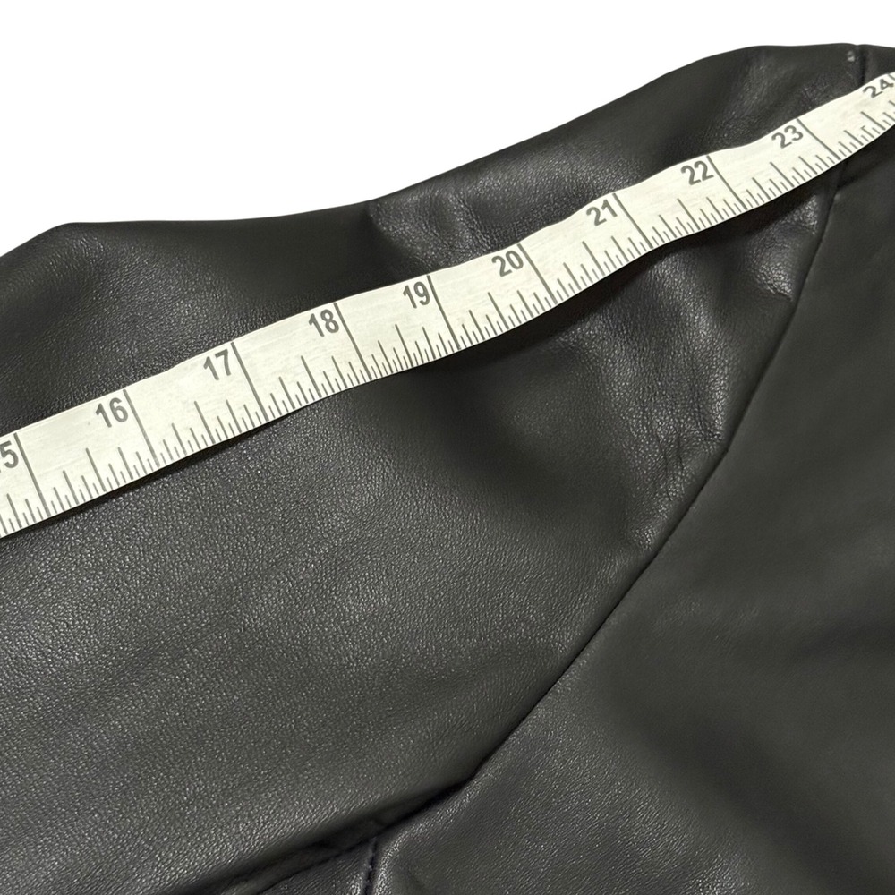 J Ferrar Mens Black Genuine Leather Blazer Jacket 3 Button Lined - Picture 7 of 8